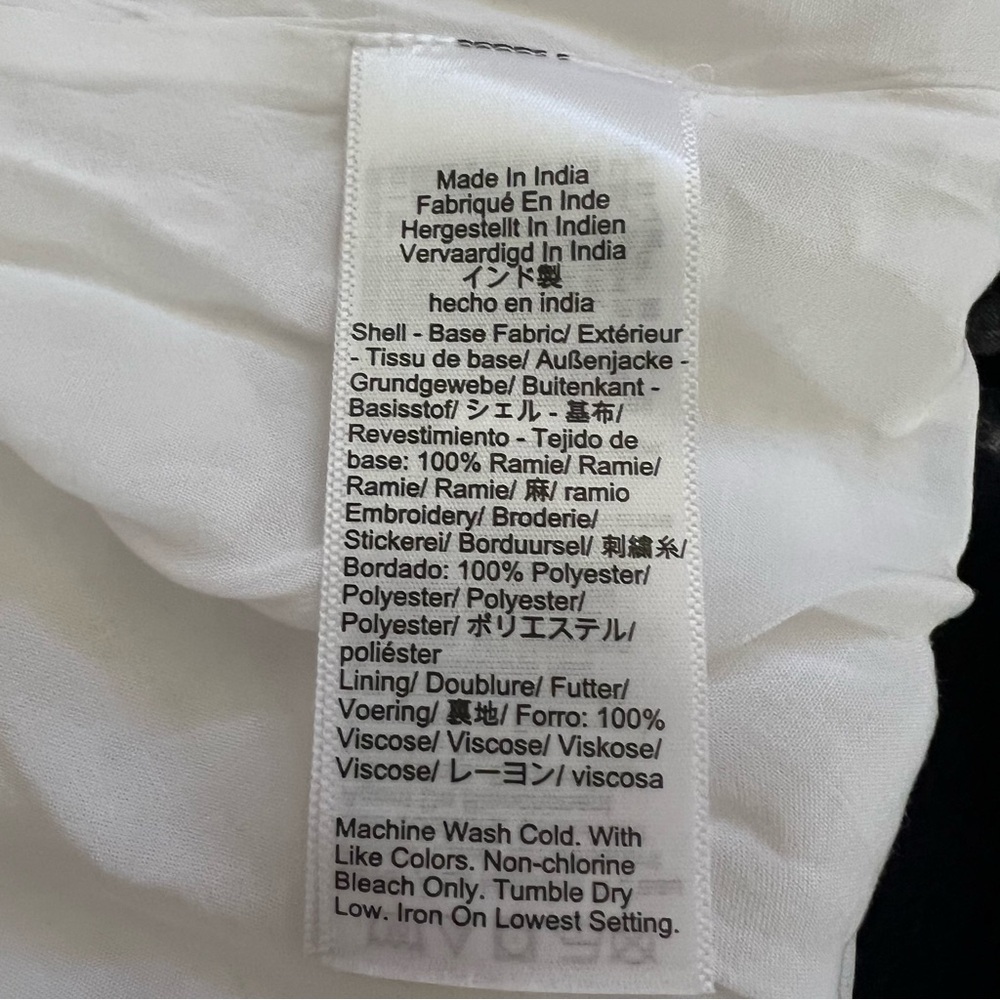 NWT J Crew Augusta ramie white embroidered midi dress - Picture 7 of 9